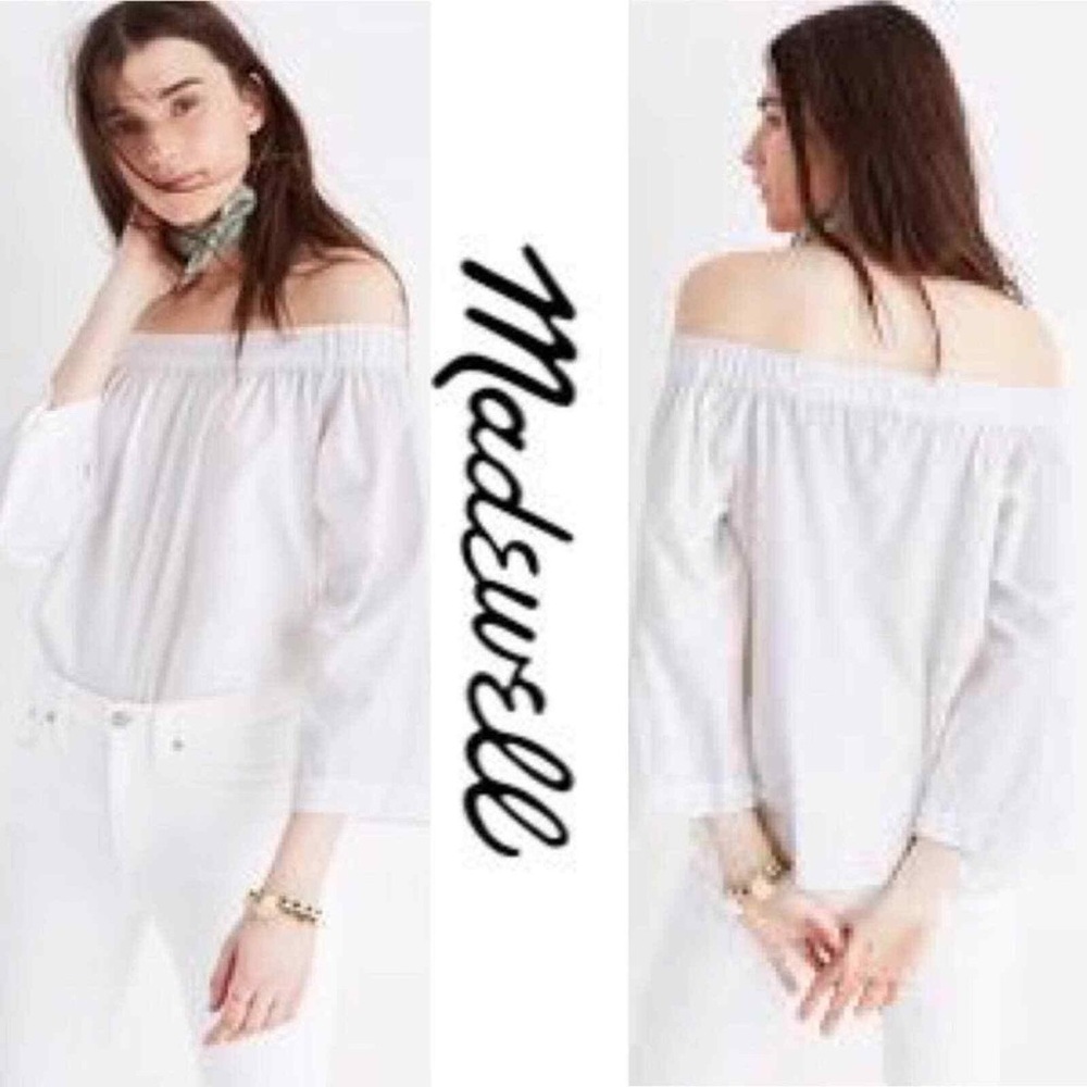 Madewell White Off-Shoulder Top